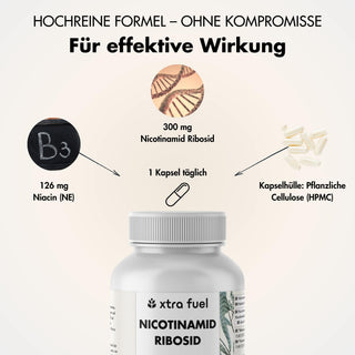 Ribósido de nicotinamida 300 - precursor de NAD+ - niacina para la energía y la vitalidad celular*.