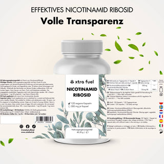 Ribósido de nicotinamida 300 - precursor de NAD+ - niacina para la energía y la vitalidad celular*.