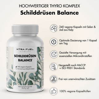 Thyroid Balance - Thyro Complex - Fórmula eficaz con kelp, tomillo y selenio