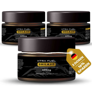 Shilajit (Mumijo) Harz shilajitharz XTRA FUEL 3x Dosen (90g Shilajit Harz)  