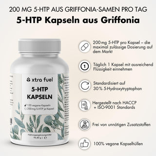 5-HTP 200 - 5-Hidroxitriptófano - 30% extracto de Griffonia Simplicifolia