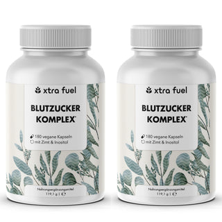 Complejo de azúcar en sangre* - mezcla de nutrientes con canela de Ceilán, inositol y hoja de olivo