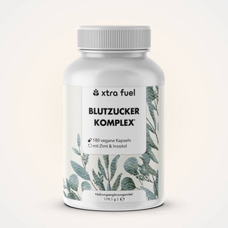 Complejo de azúcar en sangre* - mezcla de nutrientes con canela de Ceilán, inositol y hoja de olivo