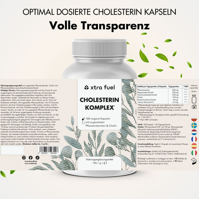 Complejo colesterol* - complejo nutritivo con esteroles vegetales, bergamota, alcachofa y monacolina K