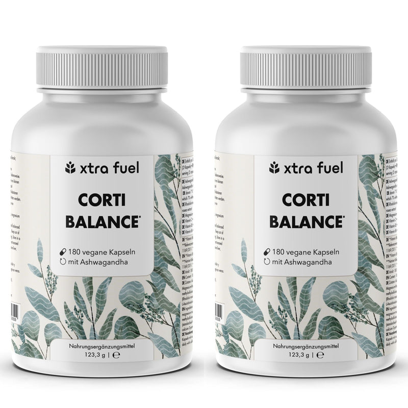 Cortisol cápsulas* - Corti Balance* - mezcla de nutrientes con ashwagandha, rhodiola y vitamina B6