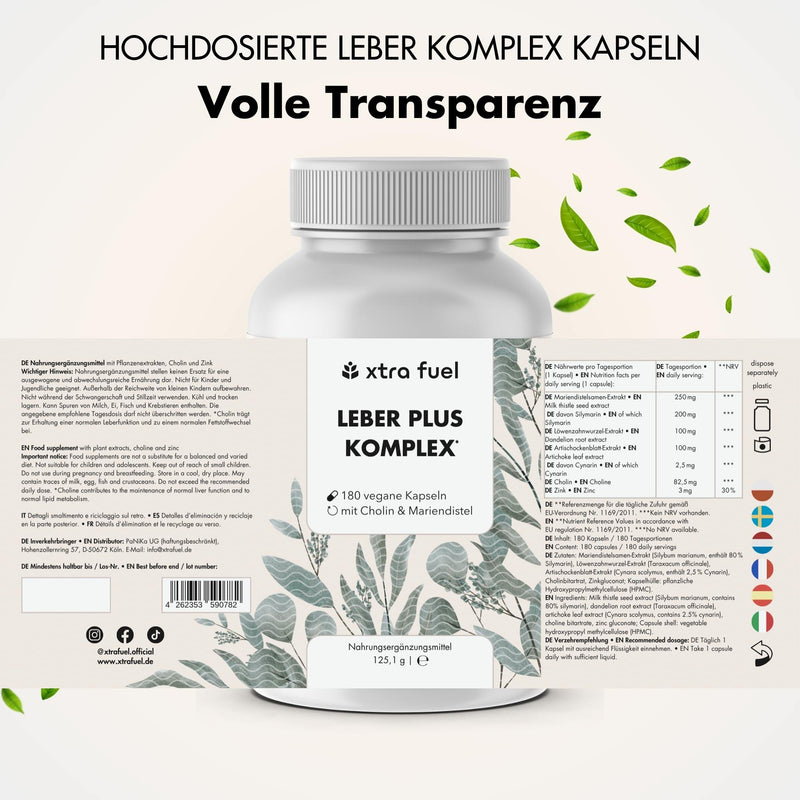 Liver Plus Complex* - Cura del hígado - Fórmula eficaz con cardo mariano, alcachofa y diente de león