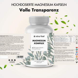 Complejo de magnesio* - fórmula quíntuple con 400 mg de magnesio elemental