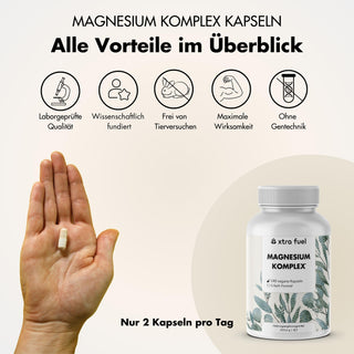 Complejo de magnesio* - fórmula quíntuple con 400 mg de magnesio elemental