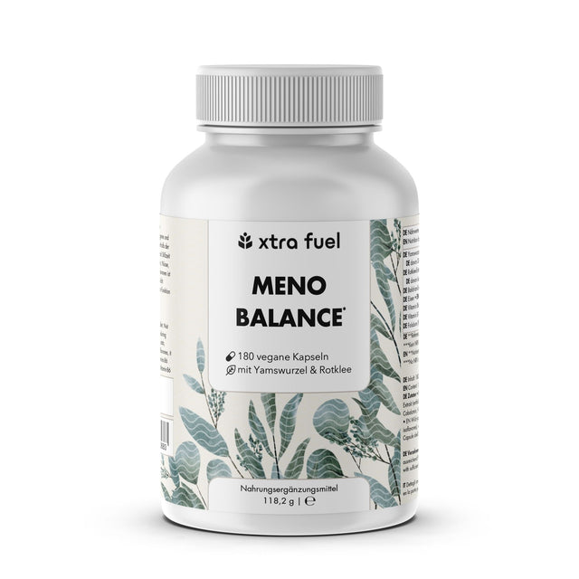 Cápsulas para la menopausia - Meno Balance - Fórmula natural con ñame, trébol rojo, valeriana y hierro