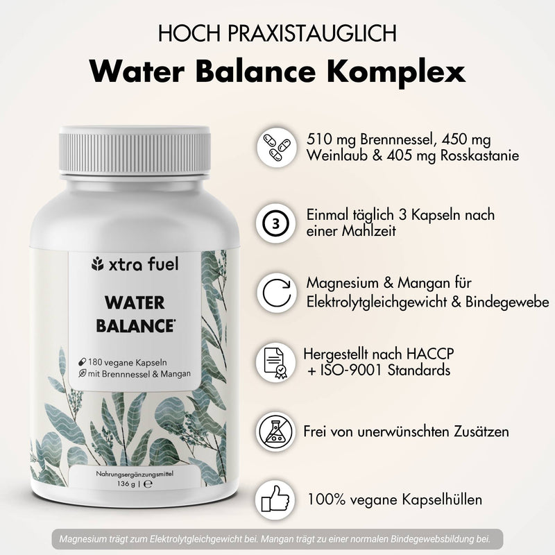 Water Balance - Complejo nutritivo 5 en 1 para el equilibrio electrolítico y piernas ligeras*.