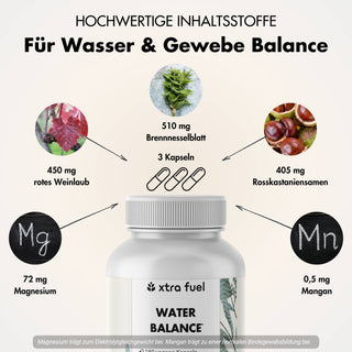 Water Balance - Complejo nutritivo 5 en 1 para el equilibrio electrolítico y piernas ligeras*.