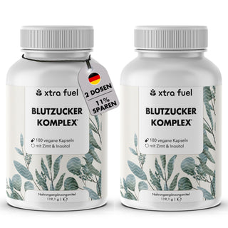Complejo de azúcar en sangre* - mezcla de nutrientes con canela de Ceilán, inositol y hoja de olivo