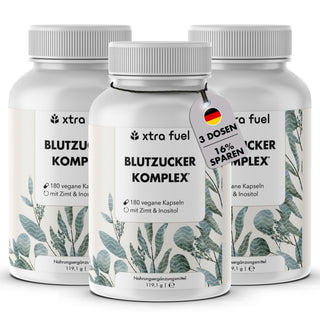 Complejo de azúcar en sangre* - mezcla de nutrientes con canela de Ceilán, inositol y hoja de olivo