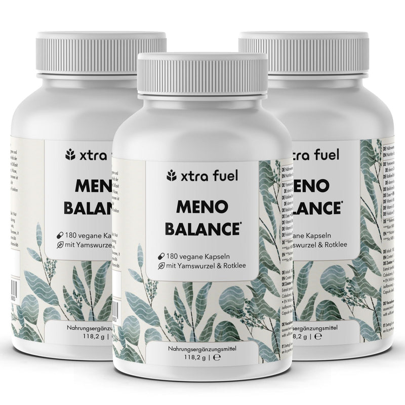 Cápsulas para la menopausia - Meno Balance - Fórmula natural con ñame, trébol rojo, valeriana y hierro