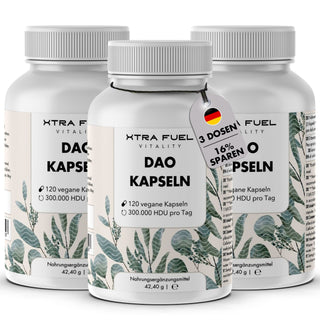 Cápsulas de DAO - Diamino oxidasa vegana procedente de brotes de guisantes - 300.000 HDU